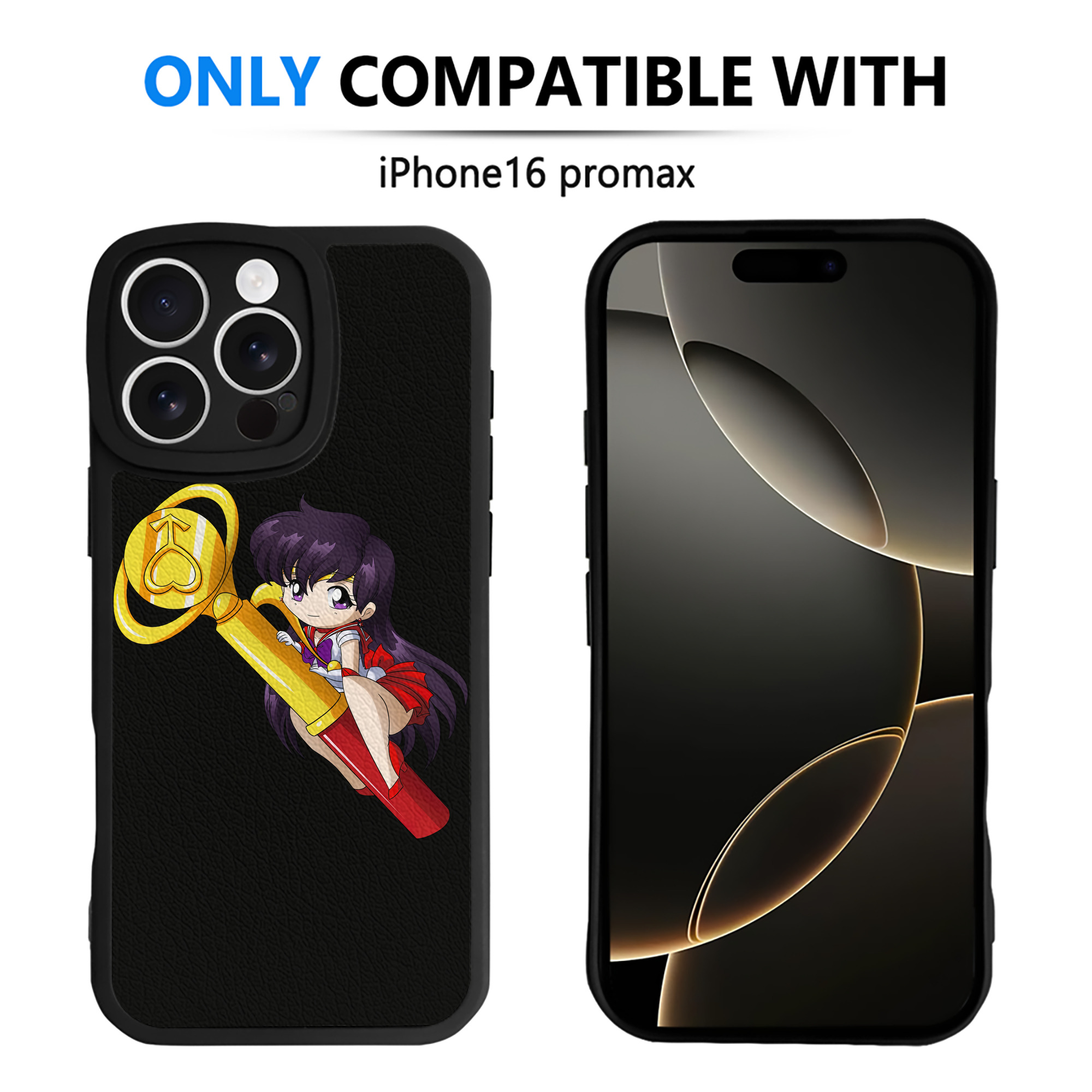（画像用） 美少女戦士セーラームーン 火野レイ ひの レイ Sailor Moon Hino Rei （セーラーマーズ,Sailor Mars） 【iPhone 16シリーズ対応】シリコンスマホケース（レザー調） 材質：シリコン